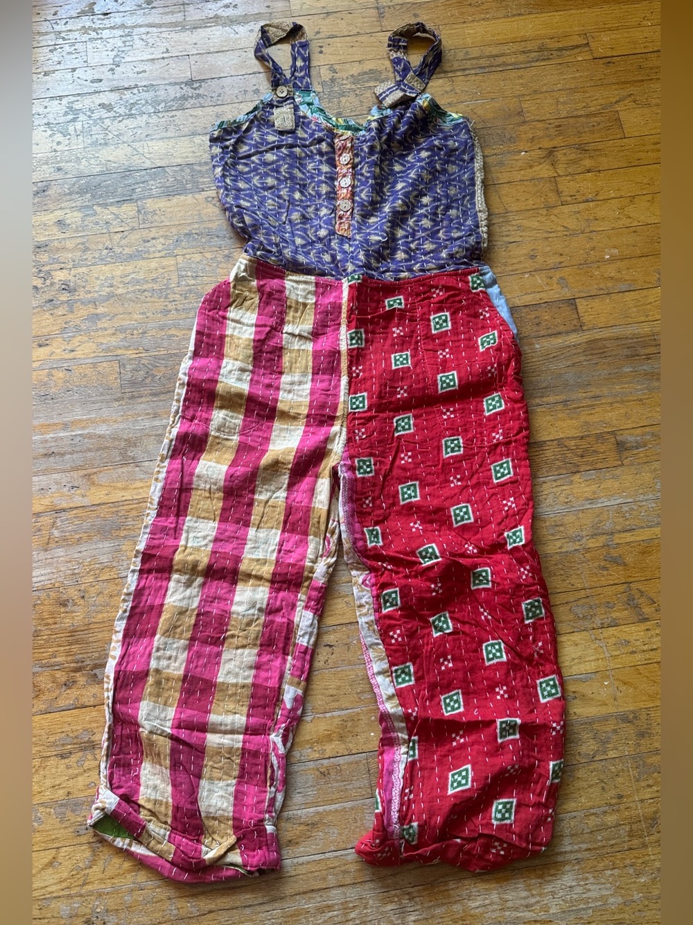 NWOT - Bohemian Kantha Patchwork Jumpsuit - Sz M